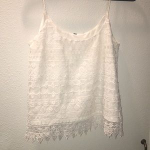 White "lace" tank top